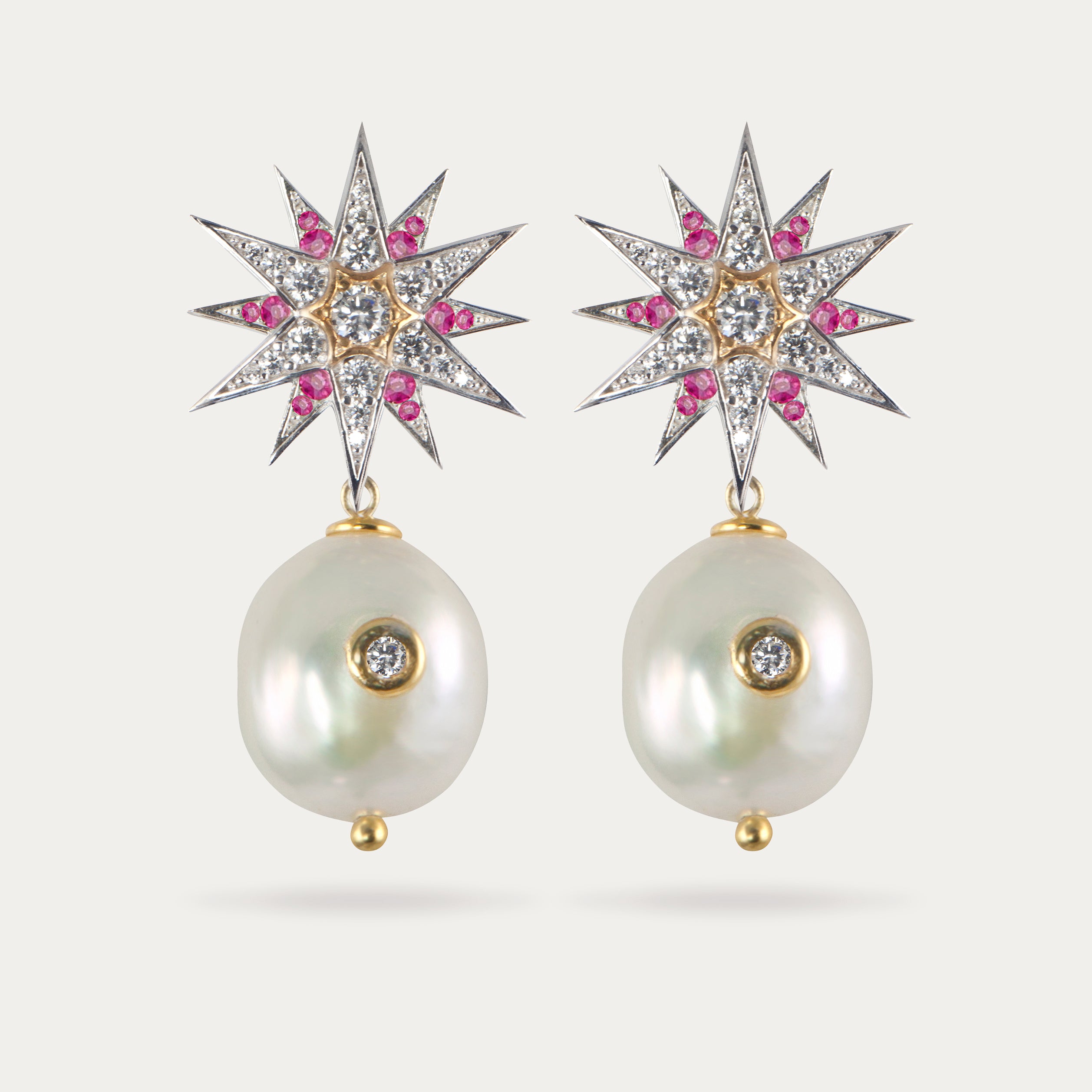 Star ruby hotsell earrings