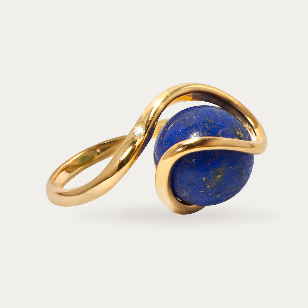 EXOTIC LANDS LAPIS LAZULI BALL RING