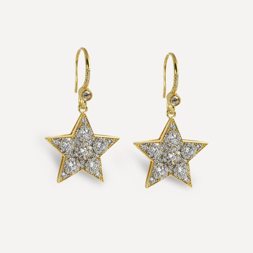 Celestial Starlight Vermeil Hook Earrings