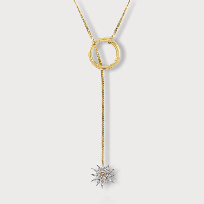 apples & figs Celestial Star Hoop Chain Vermeil Necklace