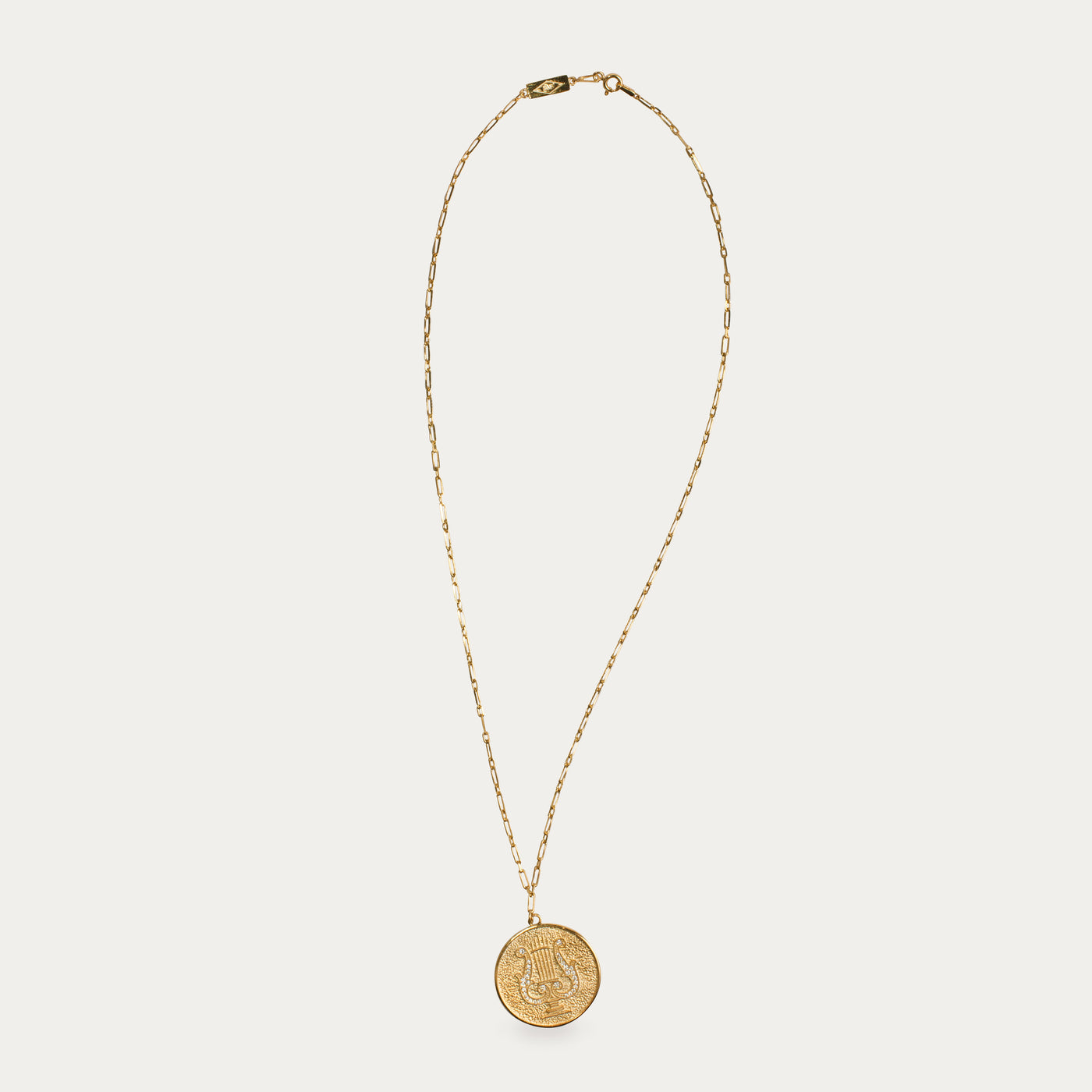 GOLDEN LYRE COIN NECKLACE