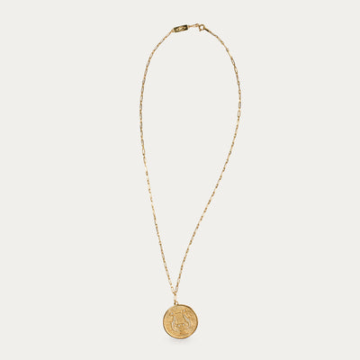GOLDEN LYRE COIN NECKLACE