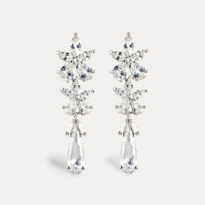 Fantasy Orchid Silver-tone Earrings
